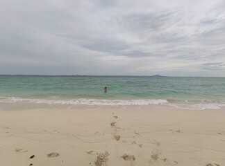 walking on the beach