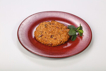 Fototapeta na wymiar Natural homemade cookie in the plate