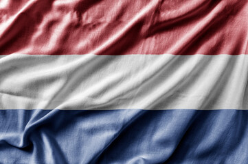 Waving detailed national country flag of Netherlands