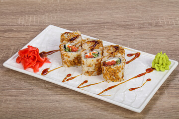 Japanese traditional roll with eel