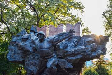 The Memorial of Glory or also named Memorial to the 28 Panfilov Guardsmen in Almaty, Kazakhstan