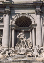 View of Trevi Fountain in Rome, Italy.