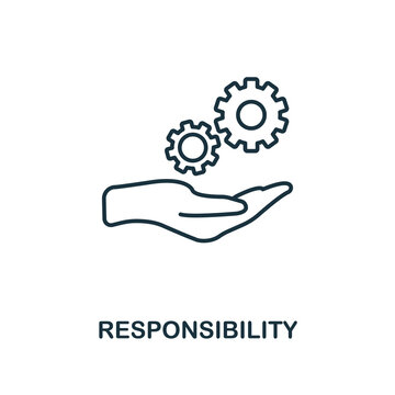 Responsibility icon. Line style element from personality collection. Thin Responsibility icon for templates, infographics and more
