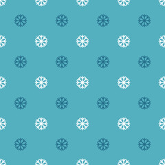 Vector seamless snowflakes pattern. Snowfall christmas background