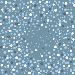 Spots of paint on a blue background, splattered blots