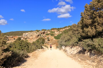 The mountains of Cyprus near the coast and the cliff of Avakas