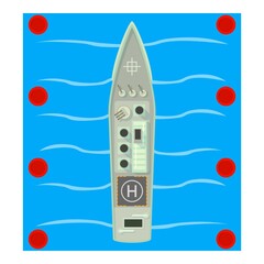 War ship icon. Isometric illustration of war ship vector icon for web