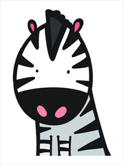 Zebra is an African wild horse with black-and-white stripes and an erect mane.