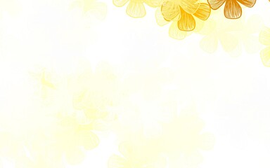 Light Yellow vector elegant template with flowers