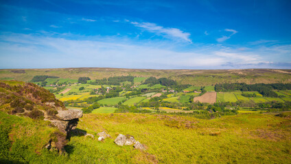Fototapeta premium Valley view in North York Moors National Park, Yorkshire, United Kingdom