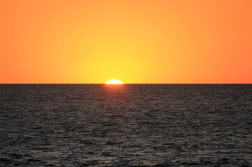 Sunset over the ocean in Western Australia 