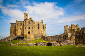 Warkworth Castle in Warkworth,  Northumberland,  United Kingdom