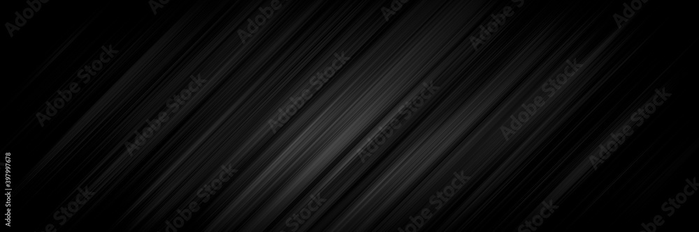 Fototapete abstract black and silver are light gray with white the gradient is the surface with templates metal texture soft lines tech diagonal background black dark sleek clean modern.