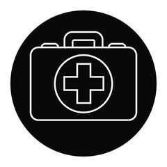 Obraz premium First aid kit icon vector set. Ambulance illustration sign collection. first aid post symbol.