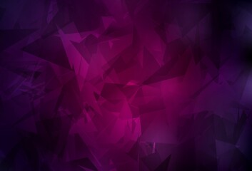 Obraz premium Dark Pink vector template with chaotic poly shapes.