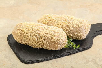 Raw chicken cutlet for roast