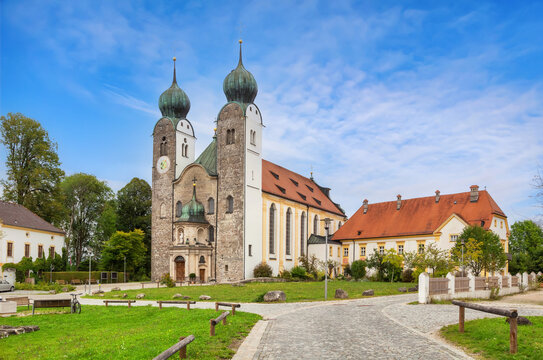 Basilica of St. Margareth in Baumburg Abbey, Altenmarkt an der Alz, Bavaria, Germany