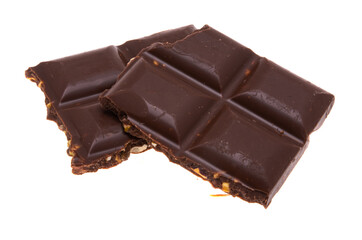 chocolate with nuts isolated