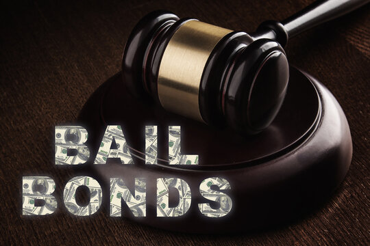 Judge Gavel And Bail Bonds Services Concept