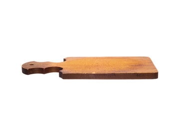 Old vintage kitchen board. Isolated on white background.