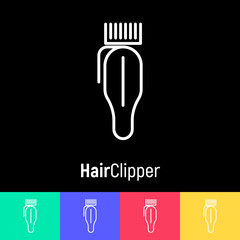 Hair clipper thin line icon. Barber's equipment. Vector illustration.