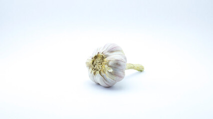 garlic on a white background