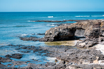 To Vo gate ( The stone gate arch) on Ly Son Island, Quang Ngai Province, Vietnam