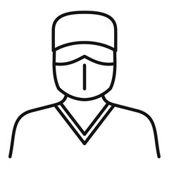 Chicken pox doctor icon. Outline chicken pox doctor vector icon for web design isolated on white background