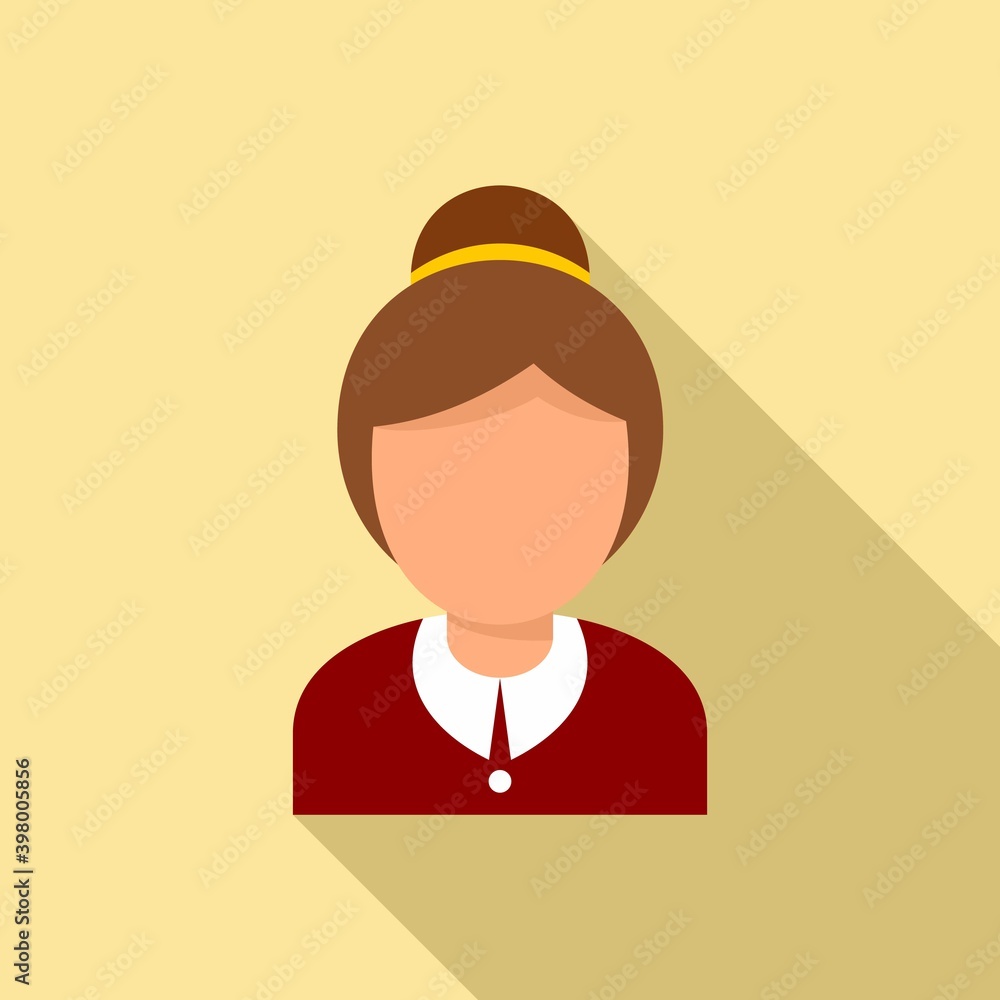 Wall mural Room service woman icon. Flat illustration of room service woman vector icon for web design