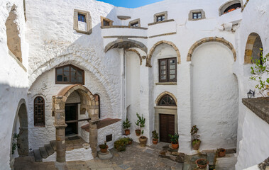 Fototapeta na wymiar The Monastery of Saint John the Theologian in Patmos Island