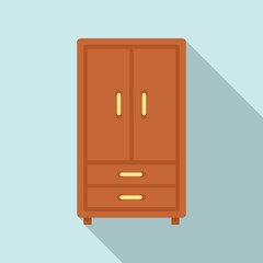 Room service wardrobe icon. Flat illustration of room service wardrobe vector icon for web design