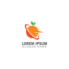 Orange Fruit logo design concept vector, Orange logo template