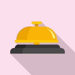 Room service bell icon. Flat illustration of room service bell vector icon for web design