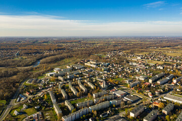 Naklejka premium Miasto Kęty - Panorama 