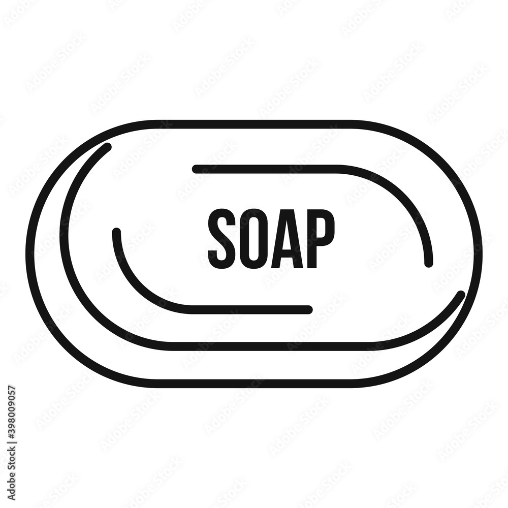 Poster room service soap icon. outline room service soap vector icon for web design isolated on white backg