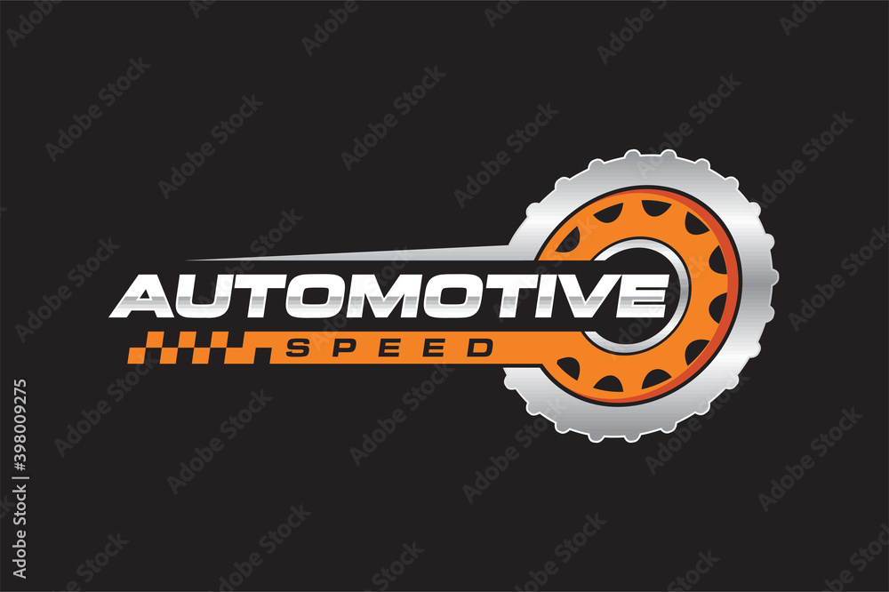 Wall mural automotive wheel fast emblem logo