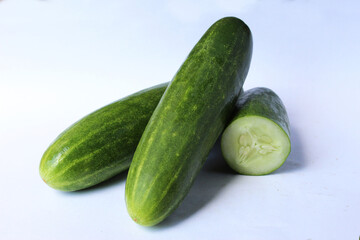 cucumber vegetables fresh healthy food with isolated background
