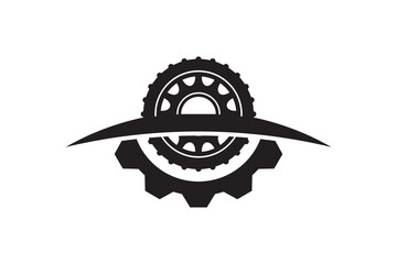 simple gear wheel logo