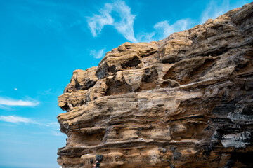 Wavy Cave ( Cau Cave) with Great cliffs on Ly Son Island, Quang Ngai Province, Vietnam