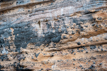 Wavy Cave ( Cau Cave) with Great cliffs on Ly Son Island, Quang Ngai Province, Vietnam