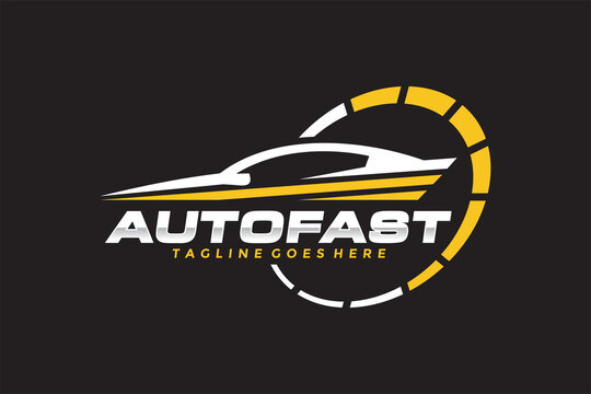 fast car speedometer logo