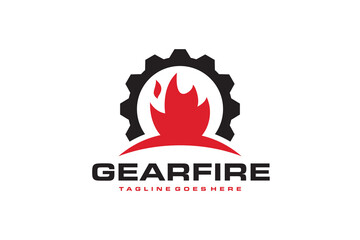 simple gear fire logo