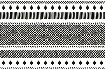 Ethnic vector seamless pattern. Tribal geometric background, boho motif, maya, aztec ornament illustration. rug textile print texture