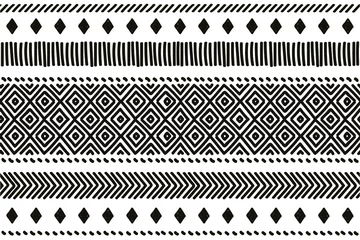 Aluminium Prints Boho Style Ethnic vector seamless pattern. Tribal geometric background, boho motif, maya, aztec ornament illustration. rug textile print texture
