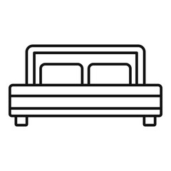 Room service bedroom icon. Outline room service bedroom vector icon for web design isolated on white background