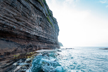 Wavy Cave ( Cau Cave) with Great cliffs on Ly Son Island, Quang Ngai Province, Vietnam