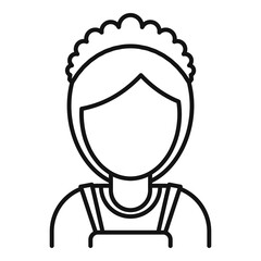 Room service maid woman icon. Outline room service maid woman vector icon for web design isolated on white background