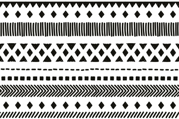 Etnische vector naadloze patroon. Tribal geometrische achtergrond, boho motief, maya, Azteekse ornament illustratie. vloerkleed textiel print textuur