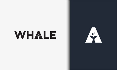 initials A whale tail logo © Hasim