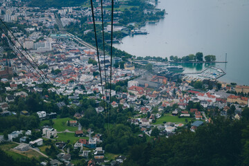 Bregenz aus der Pfänderseilbahn aus gesehen